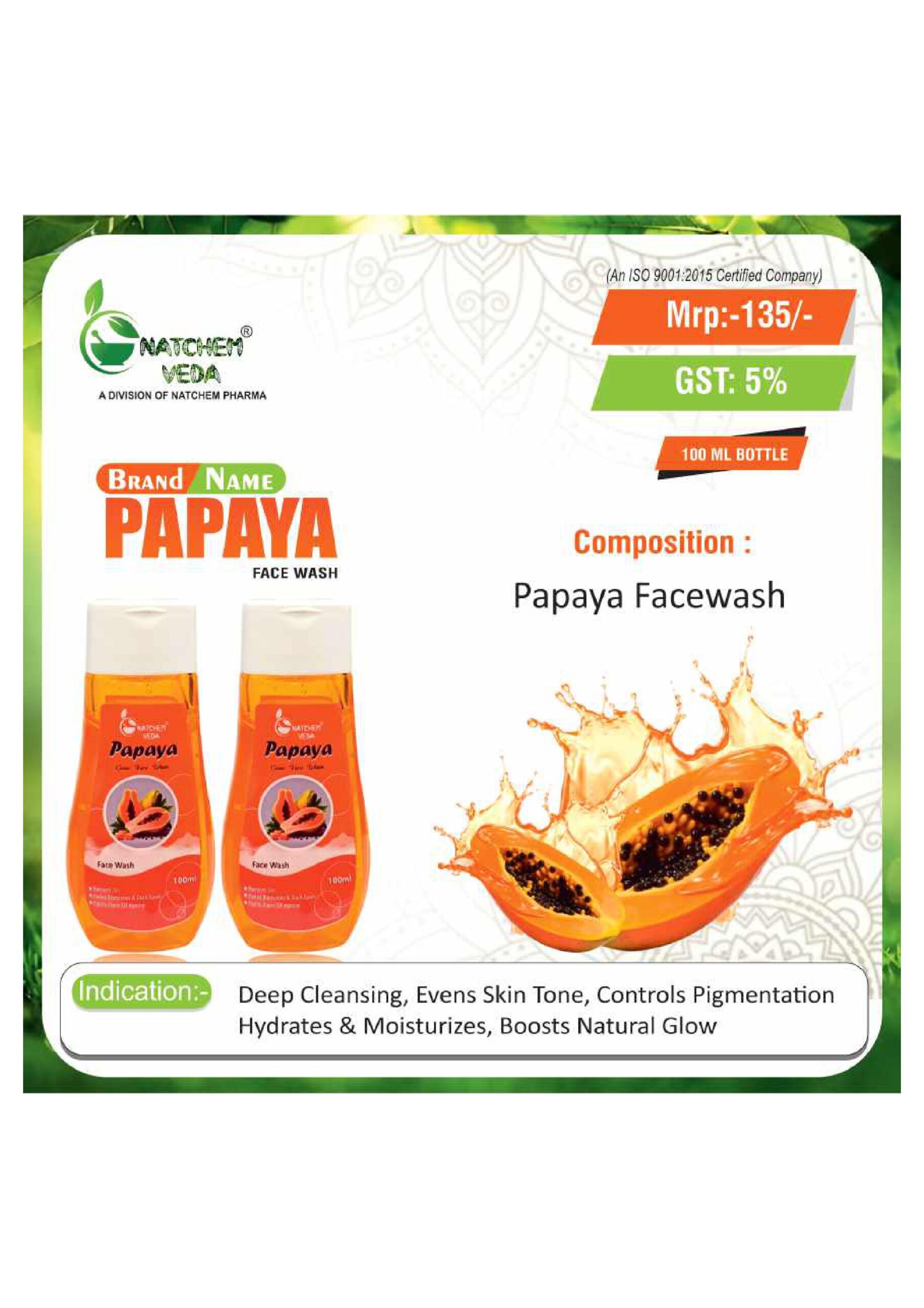 NATCHEM PAPAYA FACEWASH